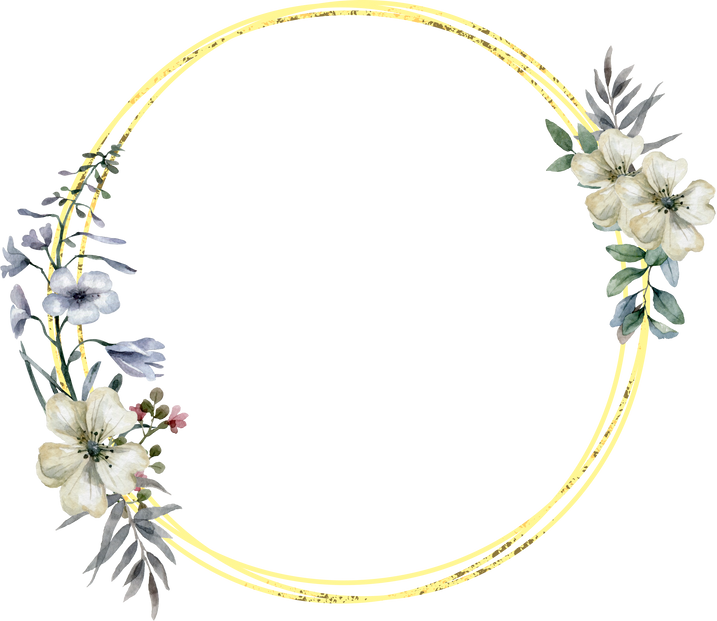 Circle Flowers Frame Illustration